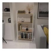 Dekoratif Beyaz Kitaplık Ahşap Çok Amaçlı Raf Mini Kİtaplık