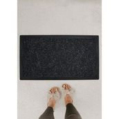 Dekoratif Nem Alıcı Toz Alıcı Siyah Kapı Önü Paspası 462703 - 45 x 70 cm