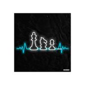 dekoraven Satranç Neon Led Tabela Dekoratif Aydınlatma Turkuaz 80x30 cm, satrançneon2
