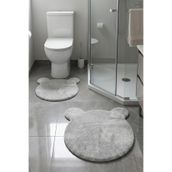 dekozer Ayıcık Şekilli 2’li Paspas Takımı Banyo, Çocuk-Yatak Odası|Kaymaz Taban, Yumuşak,Yıkanabilir