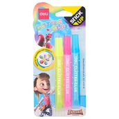 Deli A71201 3'lü Neon Renk 12 ML Simli Yapıştırıcı