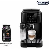DeLonghi Kompakt Siyah Otomatik Espresso Makinesi, Süt Köpürtücülü Içecek Hazırlama, Kolay Kontrol, Hızlı Kullanım ve Günlük Kahve Rutini Için Uygun Yapı Sunar - 24 cm x 24 cm x 35 cm