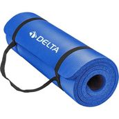 Delta 15 mm Sırtta Taşıma Askılı Pilates Minderi 1.5 cm Pilates Matı Yoga Aerobik Egzersiz Minderi - Mavi - 15MM