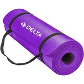 Delta 15 mm Sırtta Taşıma Askılı Pilates Minderi 1.5 cm Pilates Matı Yoga Aerobik Egzersiz Minderi - Mor - 15MM