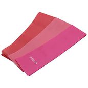 Delta 3 'lü Pilates Bandı Egzersiz Direnç Lastiği,A.Pembe - Fuşya - Kırmızı,120 x 7,5 Cm