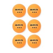 Delta 3 Yıldız Turuncu 6 Adet Masa Tenisi Topu Pinpon Topu
