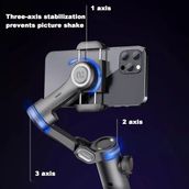 Deluxse Smart Xe 3 Eksen Akıllı Telefon Gimbal Stabilizer - Siyah