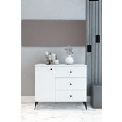 DEMİNA Kapaklı Şifonyer Beyaz 80x90x41 - %100 Mdf