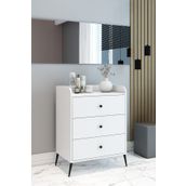 DEMİNA Modern Şifonyer Beyaz 93x70x45 - %100 Mdf