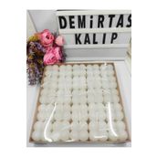 DEMİRTAŞ KALIP 25 Adet Beyaz Kokulu Mum, Düğün, Nişan, Mevlüt Süsü İçin Şık Set