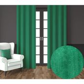 Demor Home Kadife Dokulu Ekstrafor Büzgülü Çam Yeşili Tek Kanat 100x250 cm Fon Perde