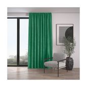 Demor Home Kadife Dokulu Ekstrafor Büzgülü Çam Yeşili Tek Kanat 150x250 cm Fon Perde