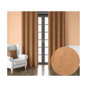 Demor Home Kadife Dokulu Ekstrafor Büzgülü Kaju Rengi Tek Kanat 150x270 cm Fon Perde