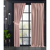 Demor Home Pudra Pembe Yarı Mat Blackout Ekstrafor Büzgülü Tek Kanat 200x260 cm Fon Perde