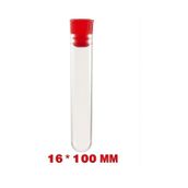 Deney Tüpü 16X100 mm / Plastik (100 Adet) - Dibi Yuvarlak Kapaklı