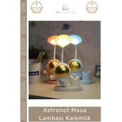 Denguva #Kalemlik Dekoratif Çocuk Genç Odası Şık Fonksiyonel Modern Hediyelik Astronot Masa Lambası Kalemlik