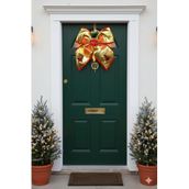 Deniz Party Store Yılbaşı Merry Christmas Parlak Gold Fiyonk Kapı Süsü 30 * 26 Cm