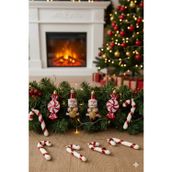 Deniz Party Store yılbaşı noel babalı şeker 6 lı baston 2 li çam ağacı süs set