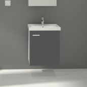 Denko Terra 50 cm Mdf Antrasit Gri Banyo Dolabı Alt Modül Lavabo