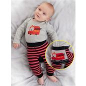 Denokids Cff-22S1-171 Erkek Bebek İtfaiye Body Tayt Pantolon Takım