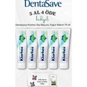 DentaSave Klorhex Yoğun Bakım 5x75 ml Diş Macunu ve Rosie Pamuk