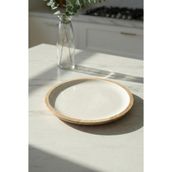 Depa Mango Agacı Servis Tabağı & Sunum Tabağı 25 cm Krem