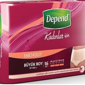 Depend Büyük 16 Adet Kadın Emici Külot