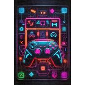 Depoba Nolane Kadife Oyuncu Odası Halısı Kaymaz Pamuk Tabanlı Yıkanabilir Antibakteriyel Gamer, Gaming Halısı 100x150