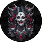 Depoba Wampe Kadife Oyuncu Odası Halısı Kaymaz Pamuk Tabanlı Yıkanabilir Antibakteriyel Yuvarlak Gamer, Gaming Halısı 120x120