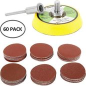 Depolife Dremel Proxxon Uyumlu Benzeri Gravür Makinesı Için 5Cm Çırt Taban Zımpara Seti 60 Adet Zımparalı Set