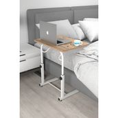 Depolife Eğim Yükseklik Ayarlı Laptop Sehpası Kahvaltı Ders Çalışma Bilgisayar Ofis Yemek Masası Metal Ayak - 60 x 45 cm - Gri