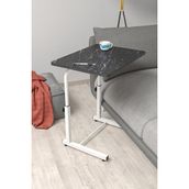 Depolife Eğim Yükseklik Ayarlı Laptop Sehpası Kahvaltı Ders Çalışma Bilgisayar Ofis Yemek Masası Metal Ayak - 60 x 45 cm - Siyah