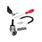 Depolife Köşe Vidalama 1/4 Hex Adaptörü Altıgen Bits Tornavida Esnek Hortum Lokma Tornavida 15 Parça Matkap