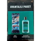 Derby 3 Bıçaklı 10'lu Tıraş Bıçağı + 250 ml Tıraş Kolonyası