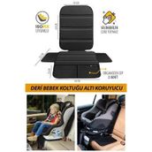 Deri Oto Çocuk Bebek Koltuğu Koruyucu - Isofix Uyumlu - Leke Tutmuz - Silinebilir