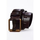 derikem (411) Erkek%100 Hakiki Deri Sarı Borulu 4,5 cm Kot Kemeri KAHVERENGİ 125 CM