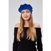 derikem (803) Kep Kadın Sanatçı Ressam Şapkası Klasik Fransız Bere Moda Sanatçı Şapkası Bere Keçe Fransız Şapka MAVİ Standart