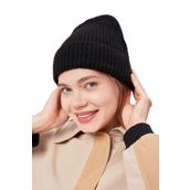Derikem Basic Şık Standart Lüks Unisex Tiftik Bere SİYAH Standart