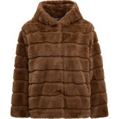 Derimod 25WGE5630FF Vienna Kadın Hardal Kapüşonlu Teddy Mont
