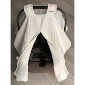 Derin Boutique Krem Örgü Pike Puset Örtüsü %100 Pamuklu Kullanım Kolaylığı ile