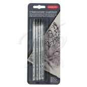 Derwent Watersoluble Graphitone Aquarel 4'lü Set Grafit Kalem