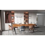 Deryawood Açık Ceviz Masif Ahşap Cissus Toplantı Masası