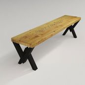 Deryawood Hestia 37x80x45 cm Masif Ahşap Bank