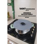 Destpak 28 CM Silikon Tencere Tava Kapağı - Güçlü Vakum - Hızlı Pişirme - Ocak, Mikrodalga Buzdolabı