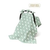 Deux Lapins %100 Pamuk Mono Lapin Matcha Green Pamuklu Müslin Puset Örtüsü - Yeşil