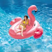 Dev Flamingo Deniz Yatağı Şişme Binici Ada Tutmaçlı Havuz ve Deniz Botu 178 X 135 CM Boyutunda
