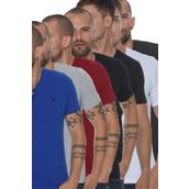 Dewberry T8568 V Yaka Bordo Erkek T-shirt