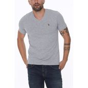 Dewberry T8568 V Yaka Gri Erkek T-shirt