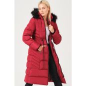 Dewberry Z6758 Bordo Kadın Kaban