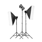 Deyatech Tolifo Paraflaşh Seti 400W 3lü Paraflaşh Softbox 50X70CM Paraflaş Seti